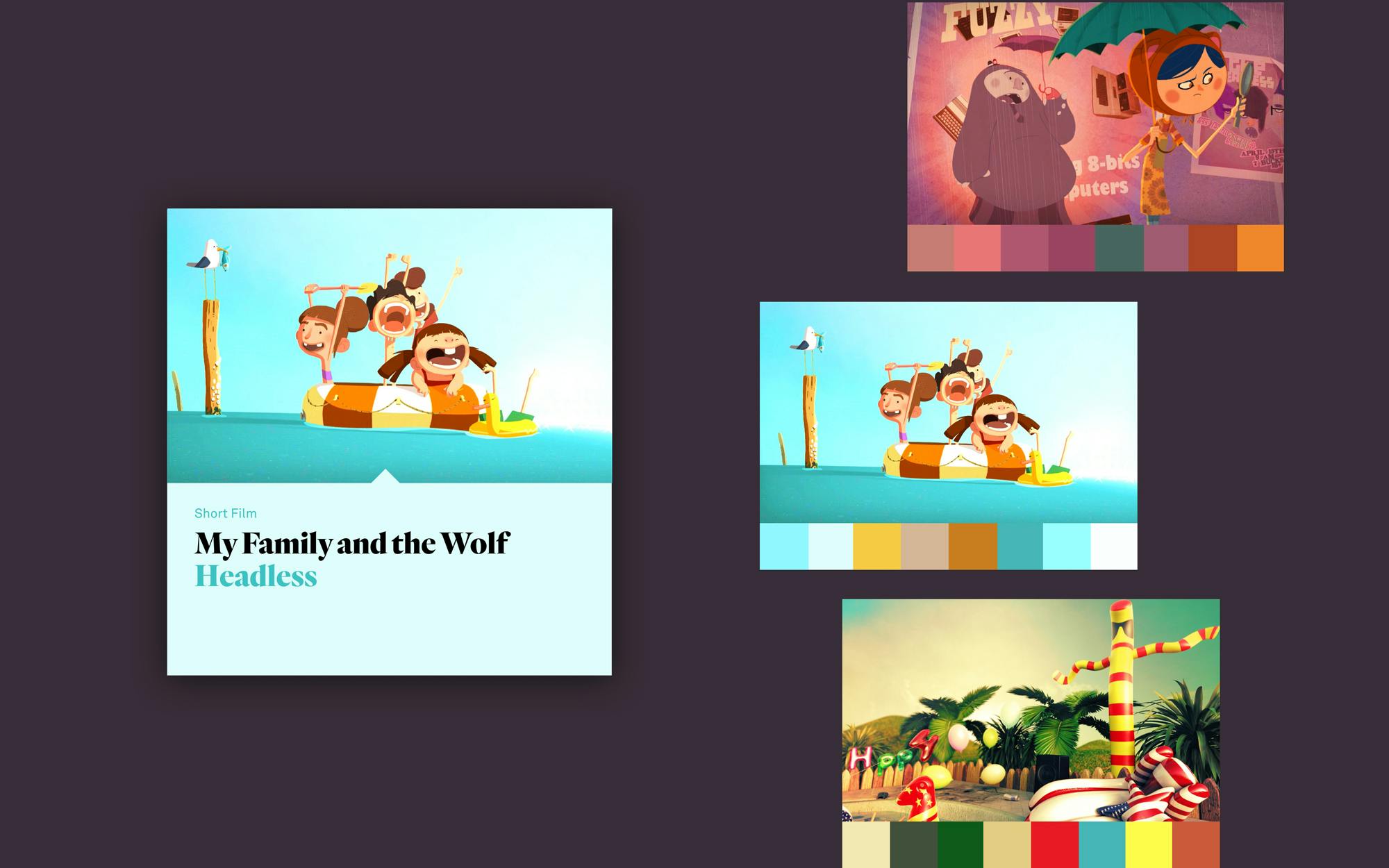 Website for Animation Studio Not To Scale, designed by Extract Studio
